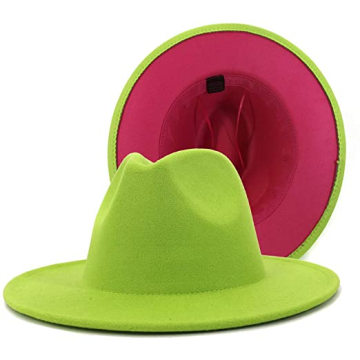 Лоскутные цвета классическая шляпа Fedora с пряжкой для ремня